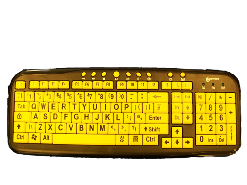 Multimedia big letter keyboard