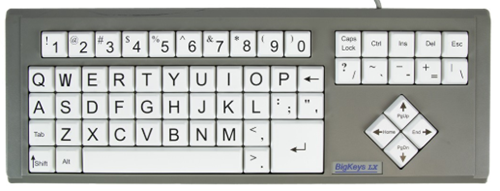 Big Keys keyboard with white keys